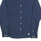 DIESEL Mens Blue Cotton Blend Grandad Collar Shirt M Classic Button Down