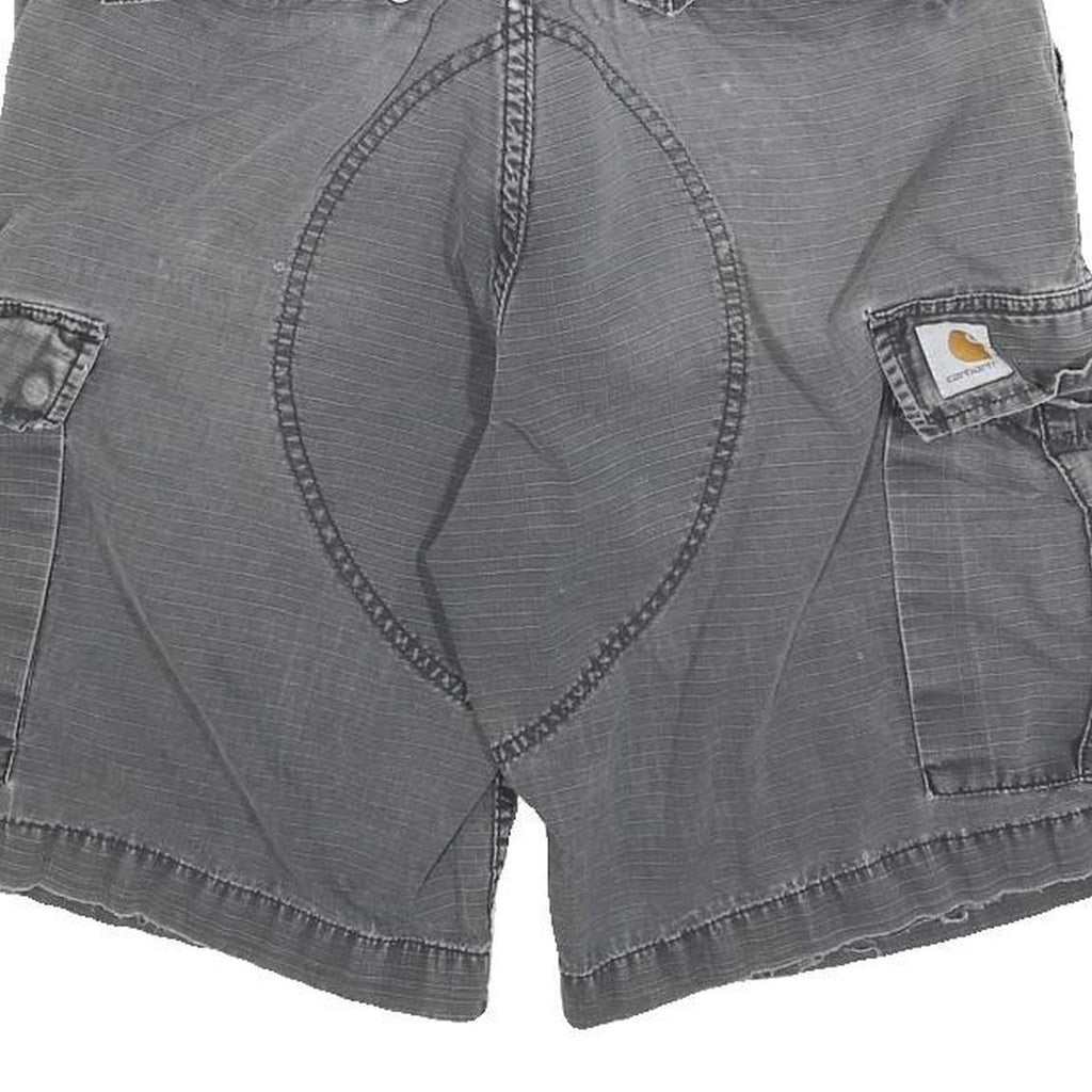 CARHARTT Mens Grey Cargo Cotton Blend Shorts S W28 Utility Durable Workwear