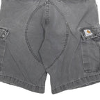 CARHARTT Mens Grey Cargo Cotton Blend Shorts S W28 Utility Durable Workwear