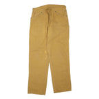 DICKIES Mens Cotton Blend Brown Regular Straight Trousers W32 L32 Workwear