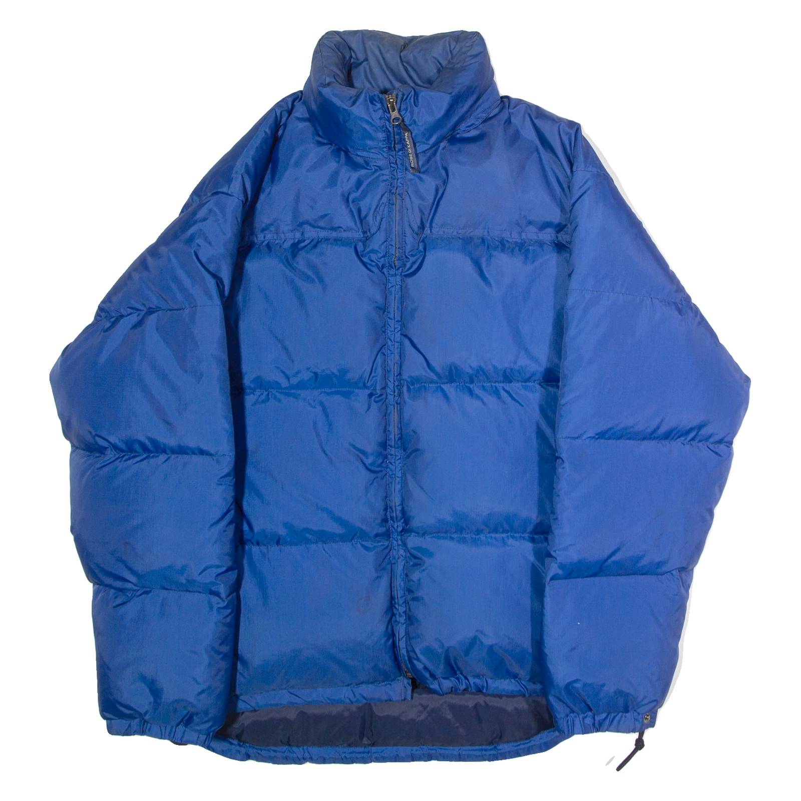 KAPPA Mens Puffer Jacket Blue Nylon 90s Hooded L