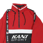 KARL KANI Mens Red Black Colourblock Sport Track Jacket S Polyester Blend Zip