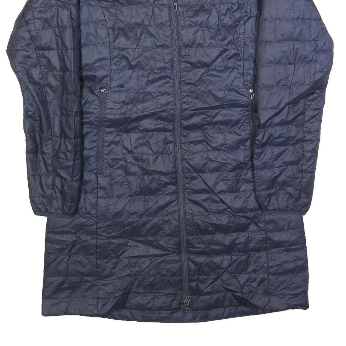 PATAGONIA Womens Navy Blue Quilted Polyester Jacket S Zip Pockets Lightweight