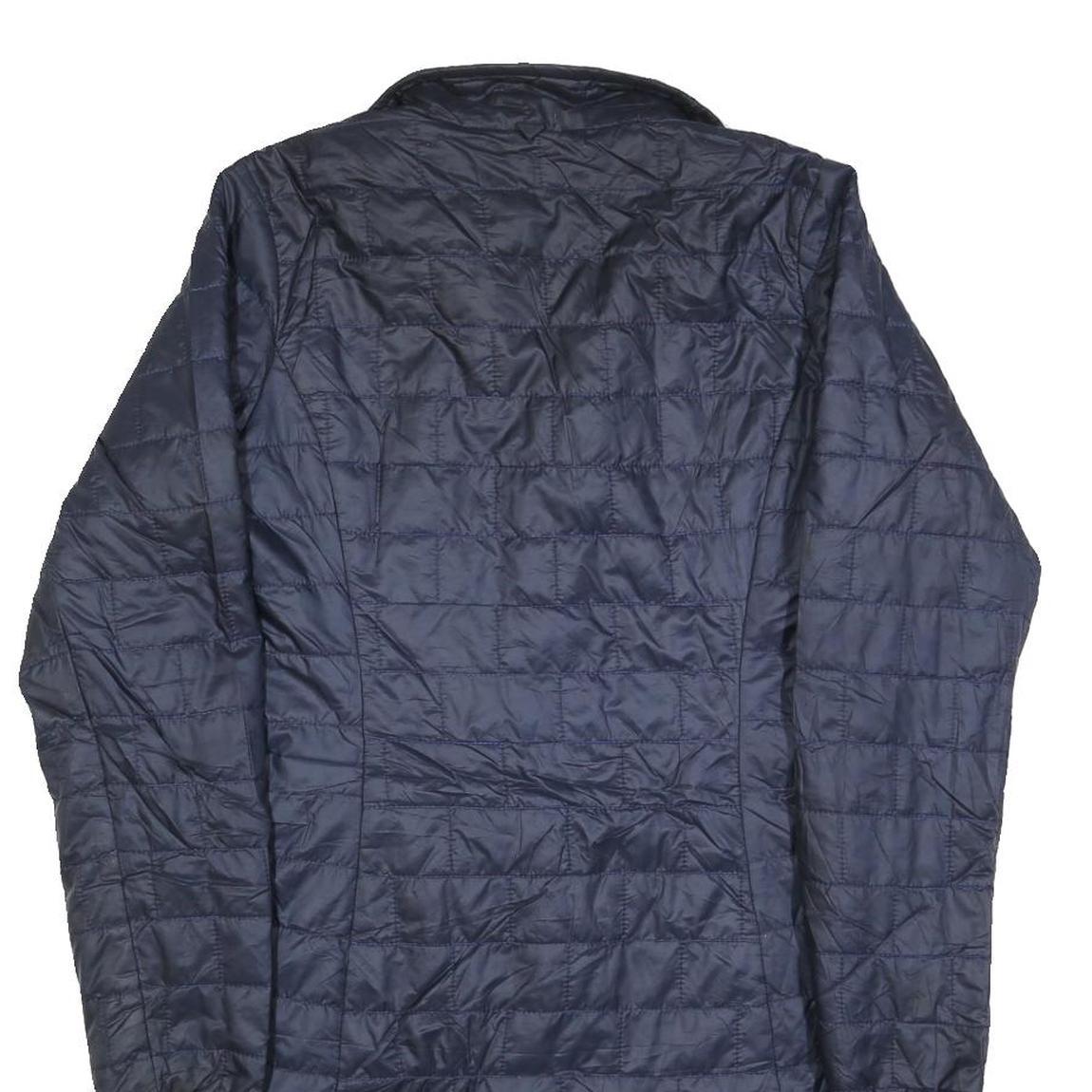 PATAGONIA Womens Navy Blue Quilted Polyester Jacket S Zip Pockets Lightweight