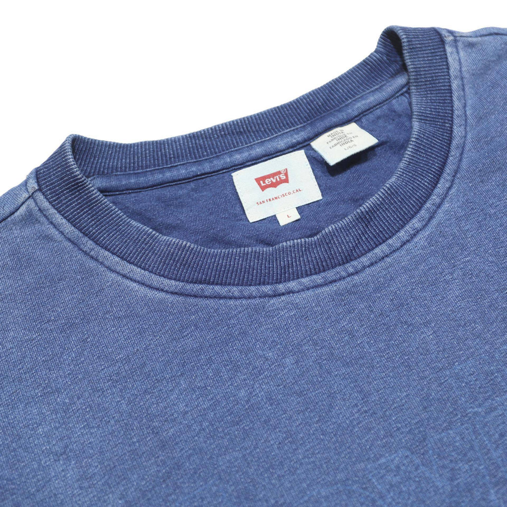 LEVI'S Mens Blue Crew Neck L Sweatshirt Cotton Blend Casual Pullover