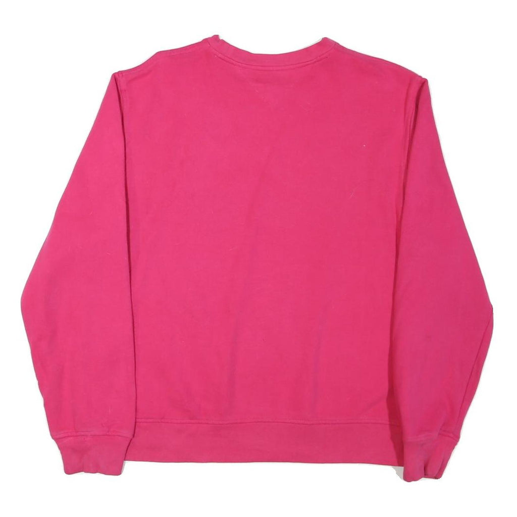 TOMMY HILFIGER Womens Pink Crew Neck Sweatshirt L Cotton Blend Casual Pullover