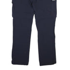 RUKKA Mens Polyester Blend Navy Regular Fit Straight Leg Trousers W38 L32