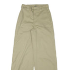 DICKIES Womens Cotton Blend Beige Relaxed Wide-Leg Trousers W27 L32 Workwear
