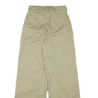 DICKIES Womens Cotton Blend Beige Relaxed Wide-Leg Trousers W27 L32 Workwear