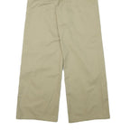 DICKIES Womens Cotton Blend Beige Relaxed Wide-Leg Trousers W27 L32 Workwear