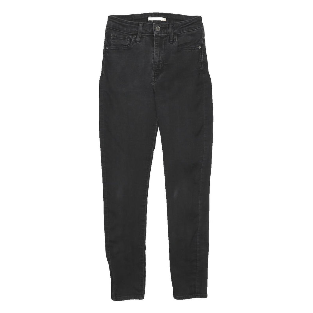 LEVI'S 721 High Rise Skinny Womens Jeans Black Slim Denim Medium W26 L28