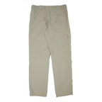 SCHOFFEL Mens Relaxed Beige Polyester Blend Trousers W34 L32 Casual Outdoor Zip