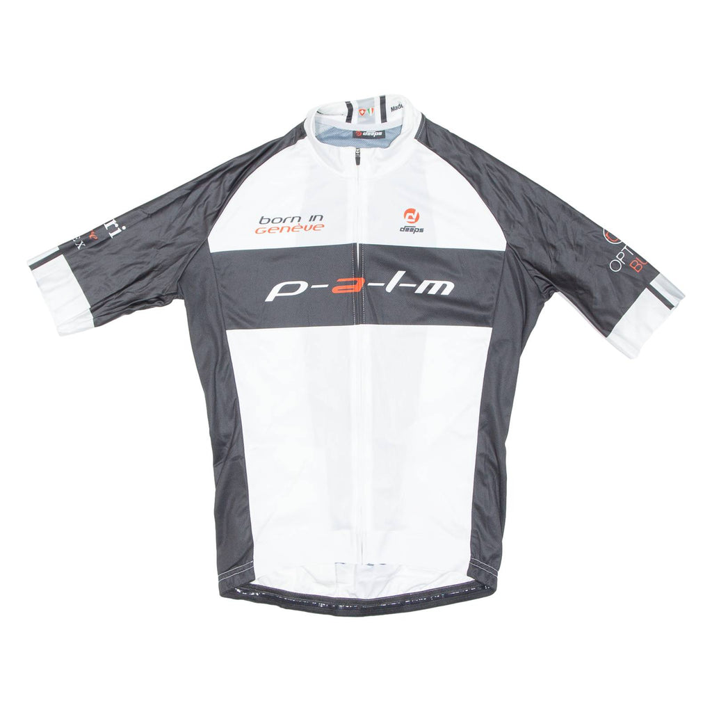 Cycling Mens Jersey White 1/2 Zip S