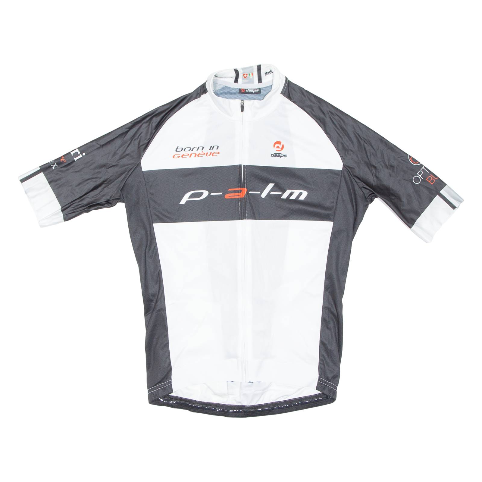 Cycling Mens Jersey White 1/2 Zip S