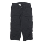 CARHARTT Womens Cotton Blend Black Regular Cargo Trousers W32 L20 Workwear