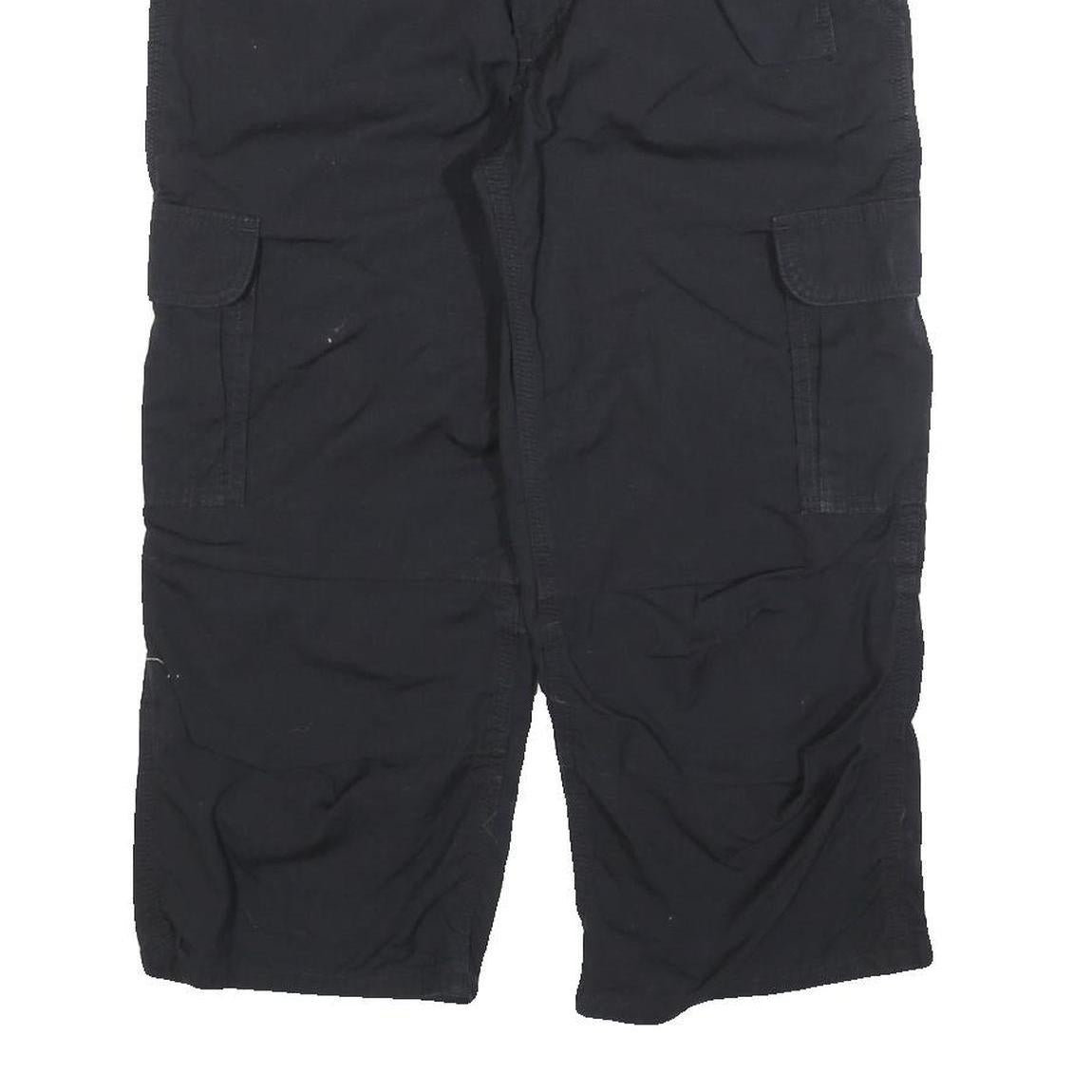 CARHARTT Womens Cotton Blend Black Regular Cargo Trousers W32 L20 Workwear
