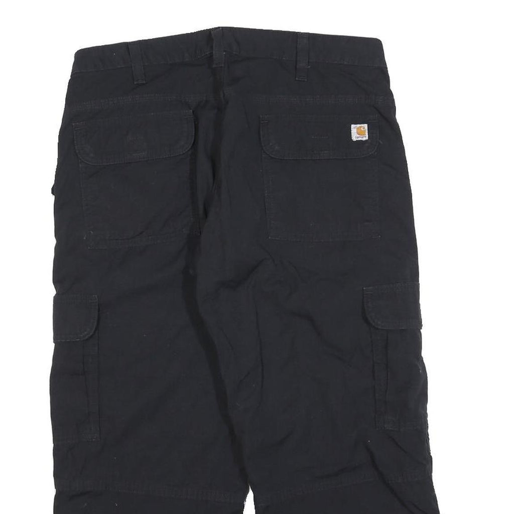 CARHARTT Womens Cotton Blend Black Regular Cargo Trousers W32 L20 Workwear