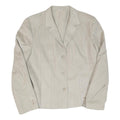 GLORE VALCANA Womens Cream Button Jacket M Polyester Blend Plain Stylish Comfort
