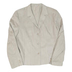GLORE VALCANA Womens Cream Button Jacket M Polyester Blend Plain Stylish Comfort