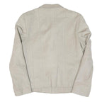 GLORE VALCANA Womens Cream Button Jacket M Polyester Blend Plain Stylish Comfort