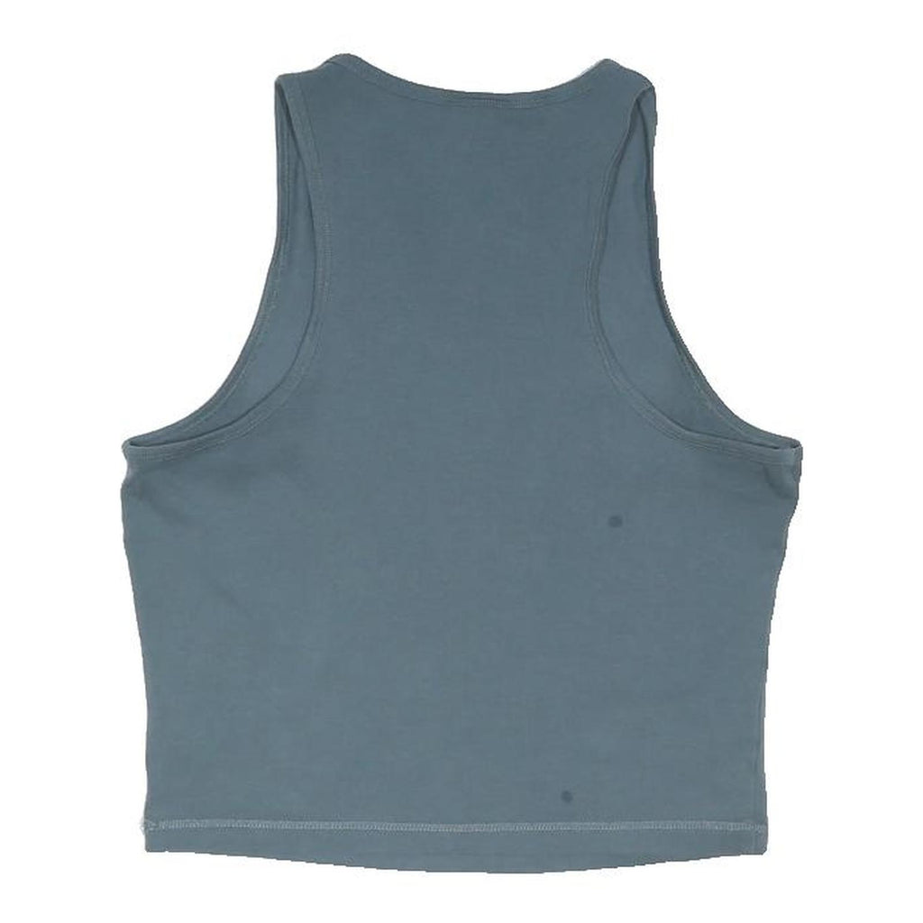 GYMSHARK Womens Blue Sleeveless Crew Neck Crop Tank Top L Activewear