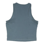 GYMSHARK Womens Blue Sleeveless Crew Neck Crop Tank Top L Activewear