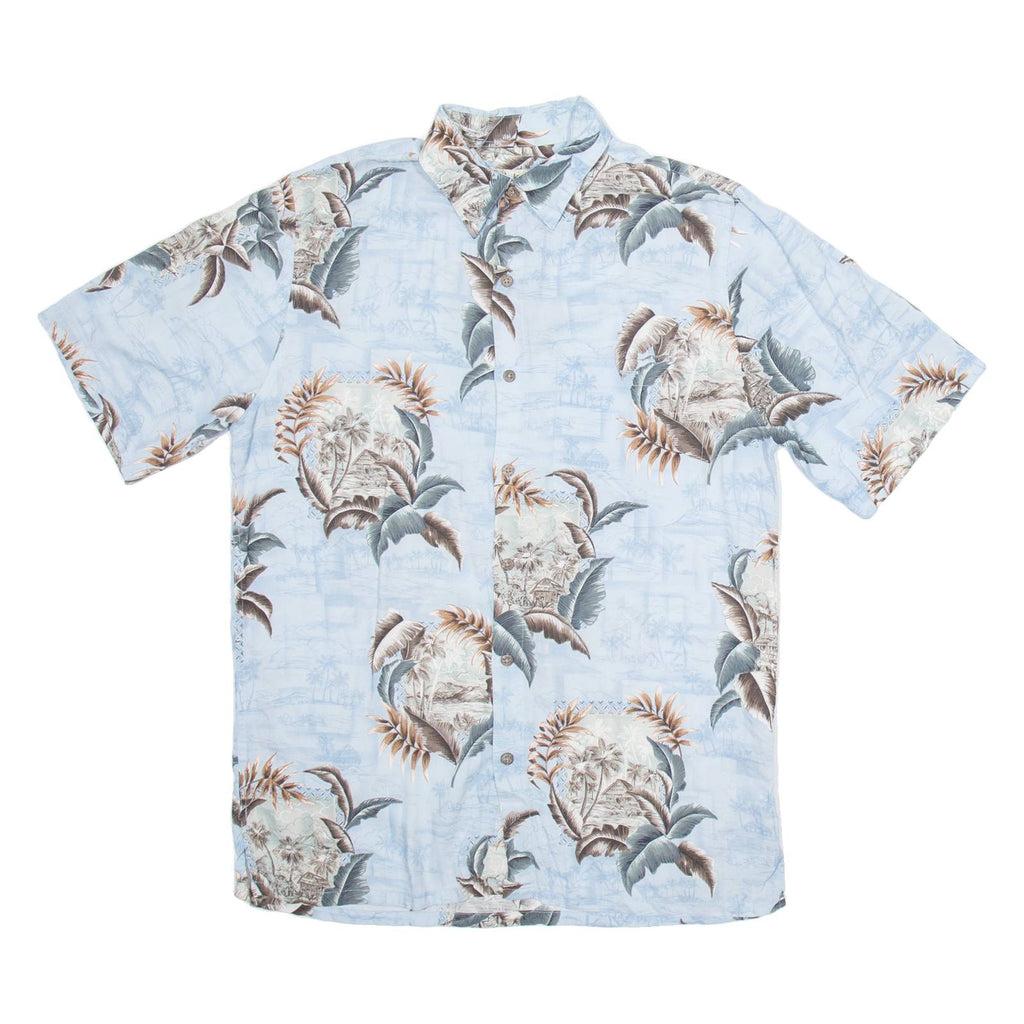 BATIK BAY Mens Hawaiian Shirt Blue Crazy Pattern S