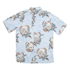 BATIK BAY Mens Hawaiian Shirt Blue Crazy Pattern S