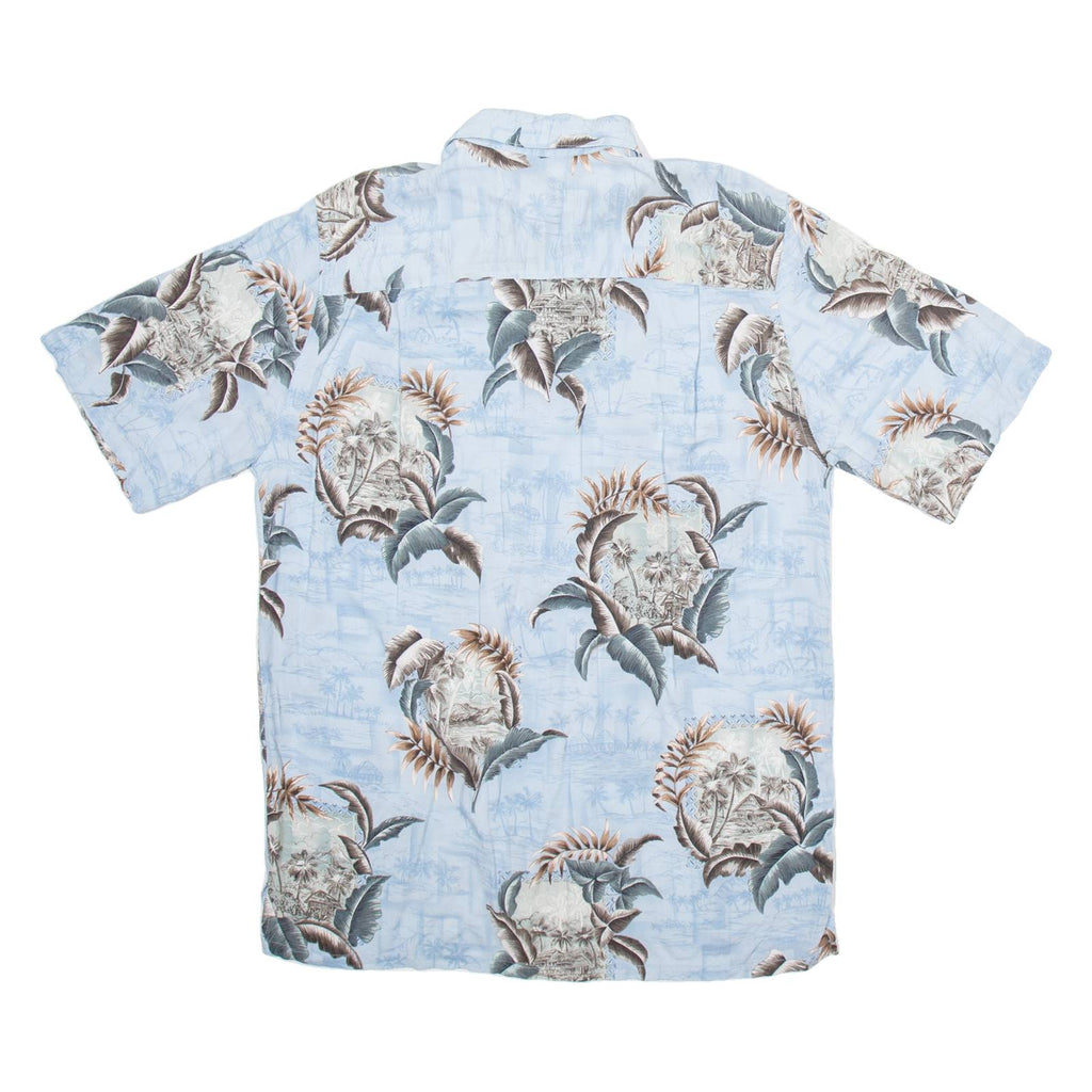 BATIK BAY Mens Hawaiian Shirt Blue Crazy Pattern S