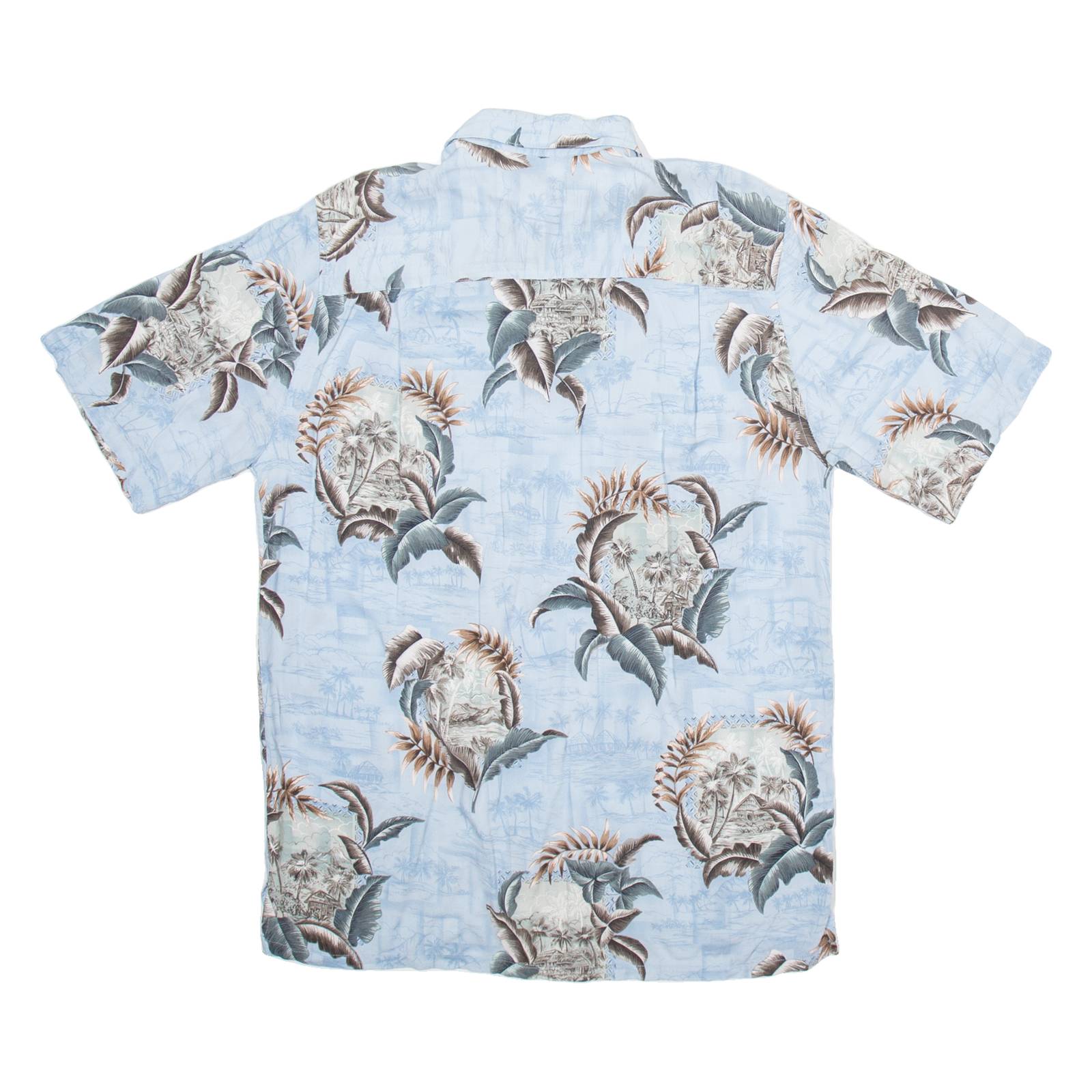 BATIK BAY Mens Hawaiian Shirt Blue Crazy Pattern S
