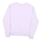 FILA Womens White Cotton Blend Crew Neck L Sweatshirt Minimal Logo Casual