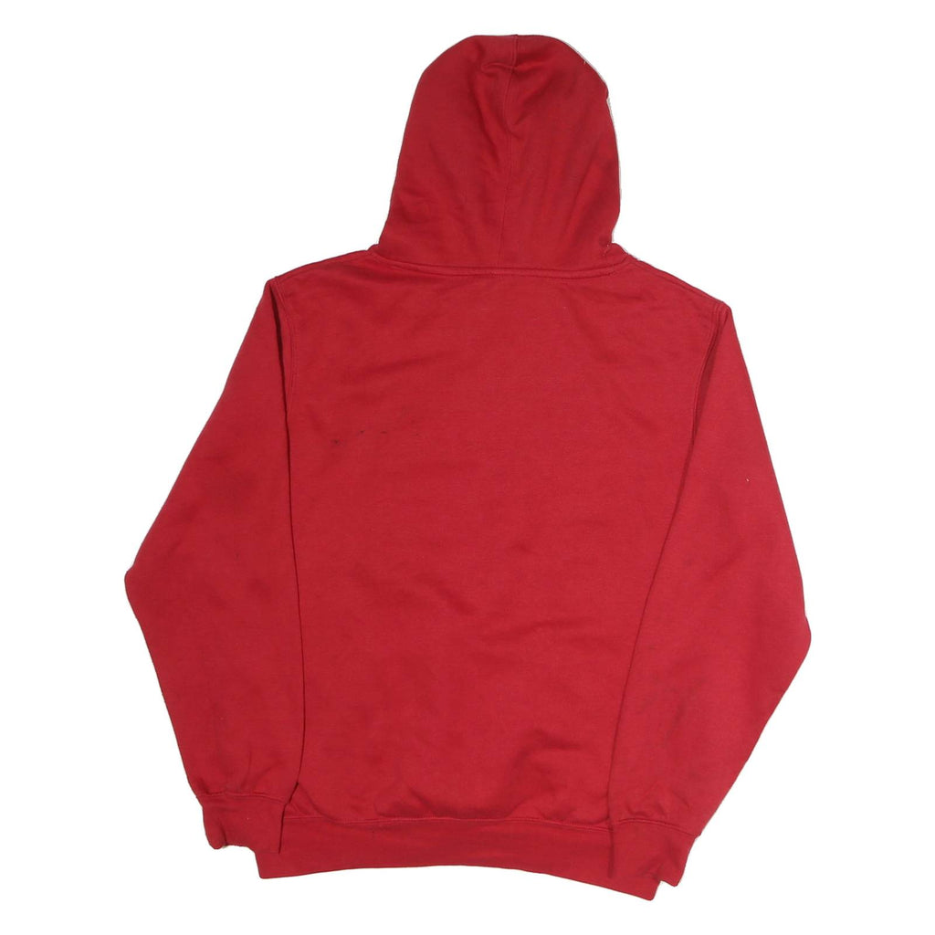 STADIUM Mens Red Ball State Hooded L Cotton Sweatshirt Pullover