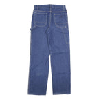 DICKIES Mens Blue Regular Fit Denim Jeans W28 L30 Workwear Utility Pocket Zip