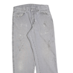 DICKIES Mens Regular Fit Grey Cotton Blend Denim Jeans W32 L30 Workwear Zip