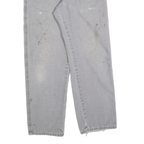 DICKIES Mens Regular Fit Grey Cotton Blend Denim Jeans W32 L30 Workwear Zip