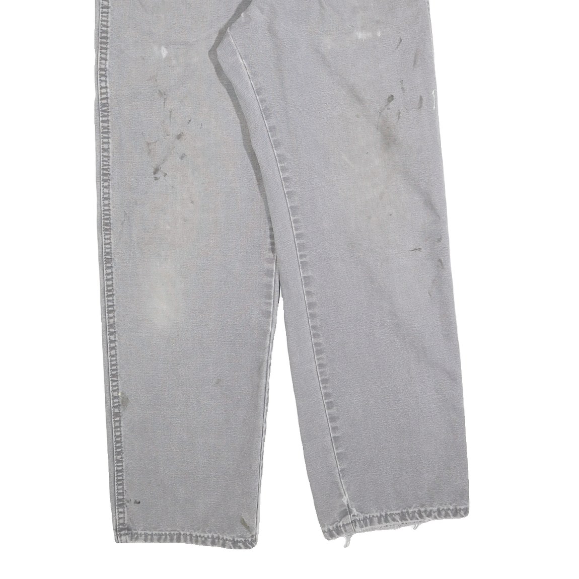 DICKIES Mens Regular Fit Grey Cotton Blend Denim Jeans W32 L30 Workwear Zip