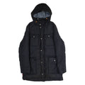 LEVI'S Mens Puffer Coat Black Canvas Hooded S