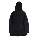 LEVI'S Mens Puffer Coat Black Canvas Hooded S