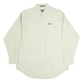 CHAPS Mens Cream Shirt L Button-Down Cotton Casual Long Sleeve Pocket