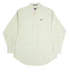 CHAPS Mens Cream Shirt L Button-Down Cotton Casual Long Sleeve Pocket