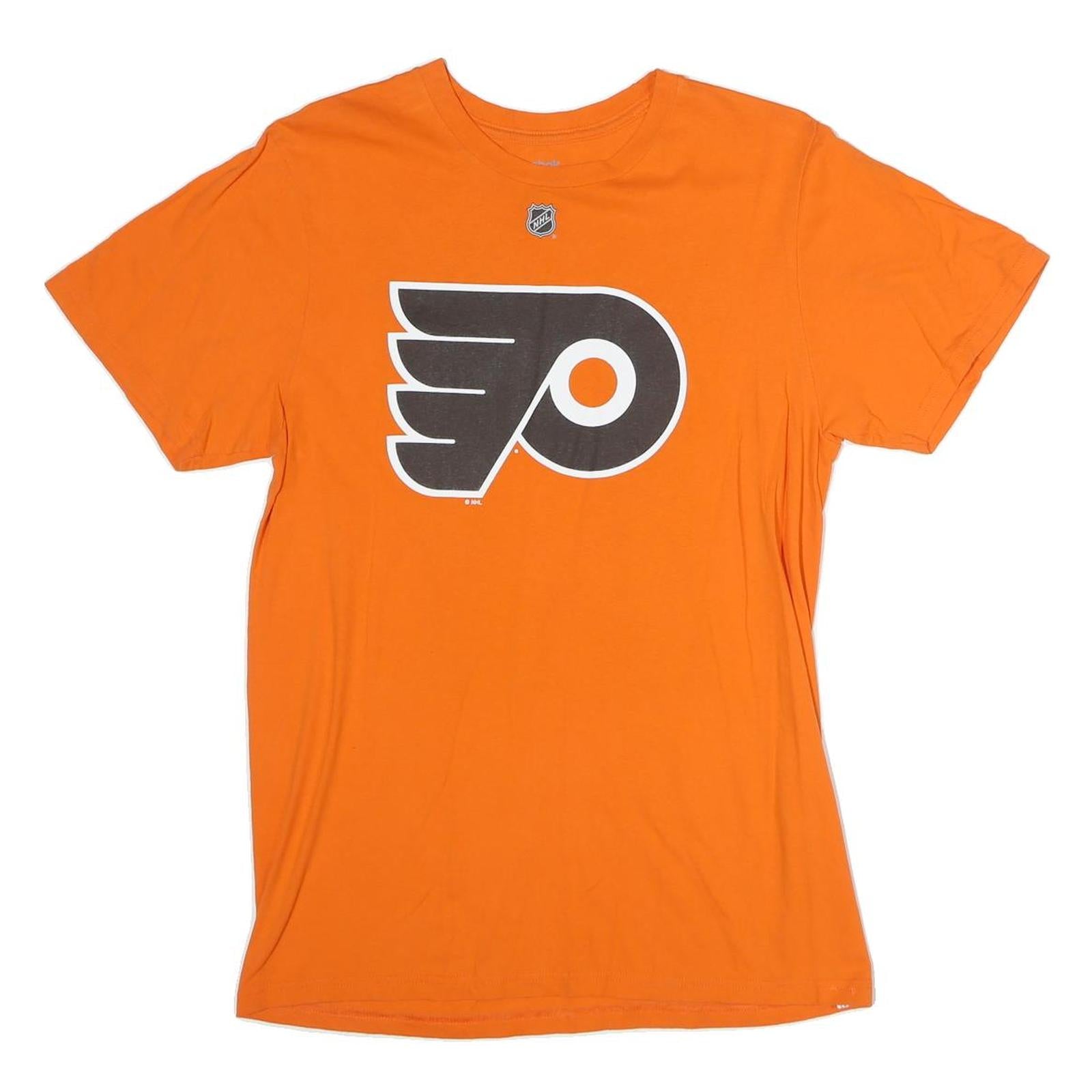 REEBOK Mens Orange NHL Hockey Shirt M Short Sleeve Crew Neck Simmonds 17