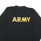 Mens Black & Yellow Modern L Long Sleeve Crew Neck ARMY Print Top