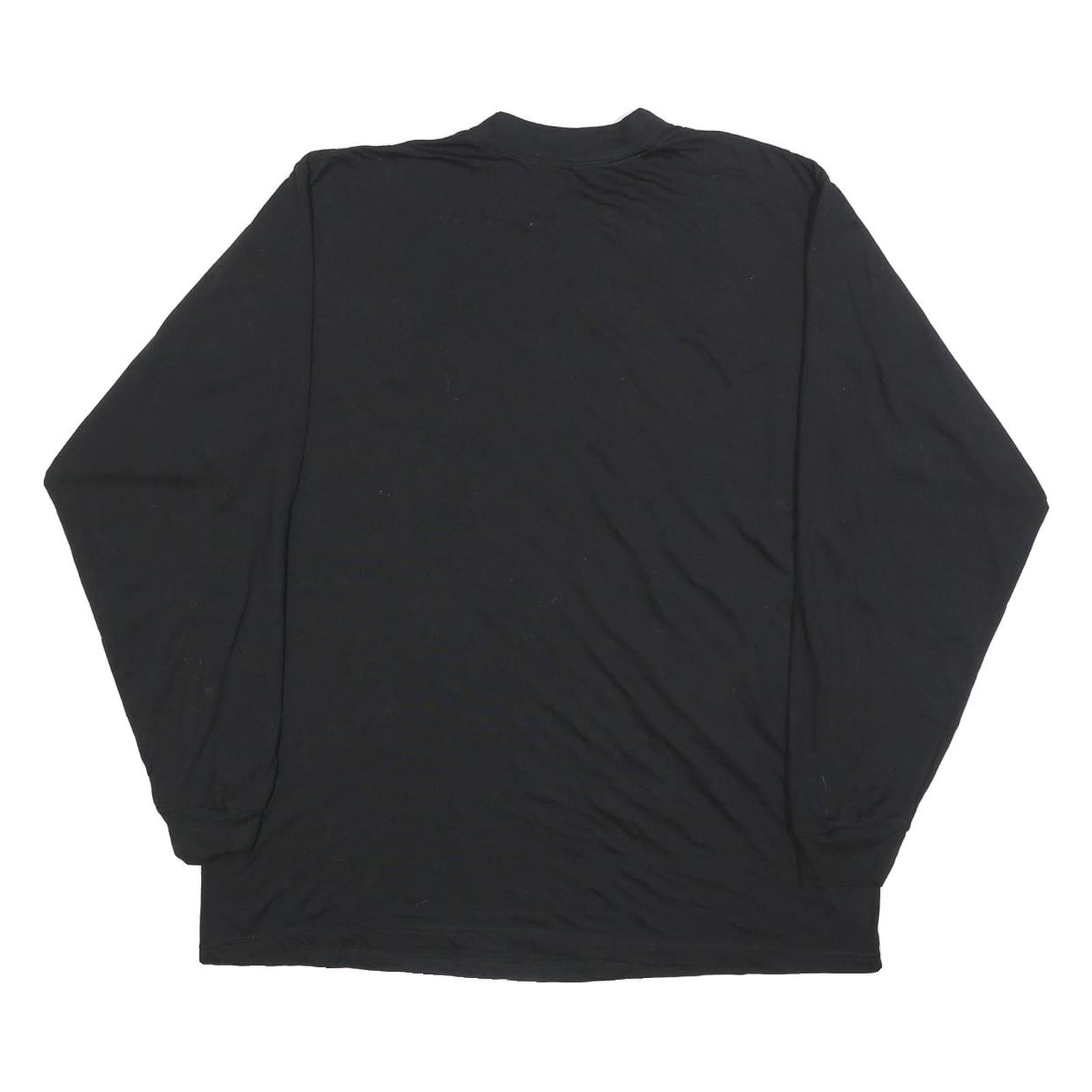 Mens Black & Yellow Modern L Long Sleeve Crew Neck ARMY Print Top