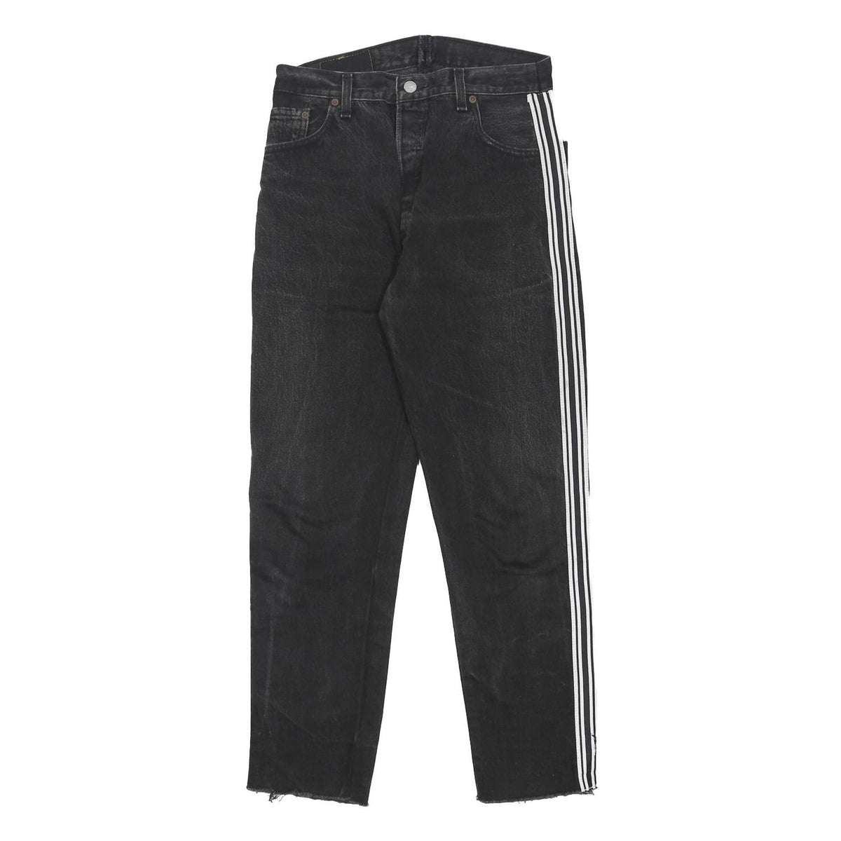 LEVI'S Womens Black & White Regular Fit Straight Leg Denim Cotton Medium W28 L28