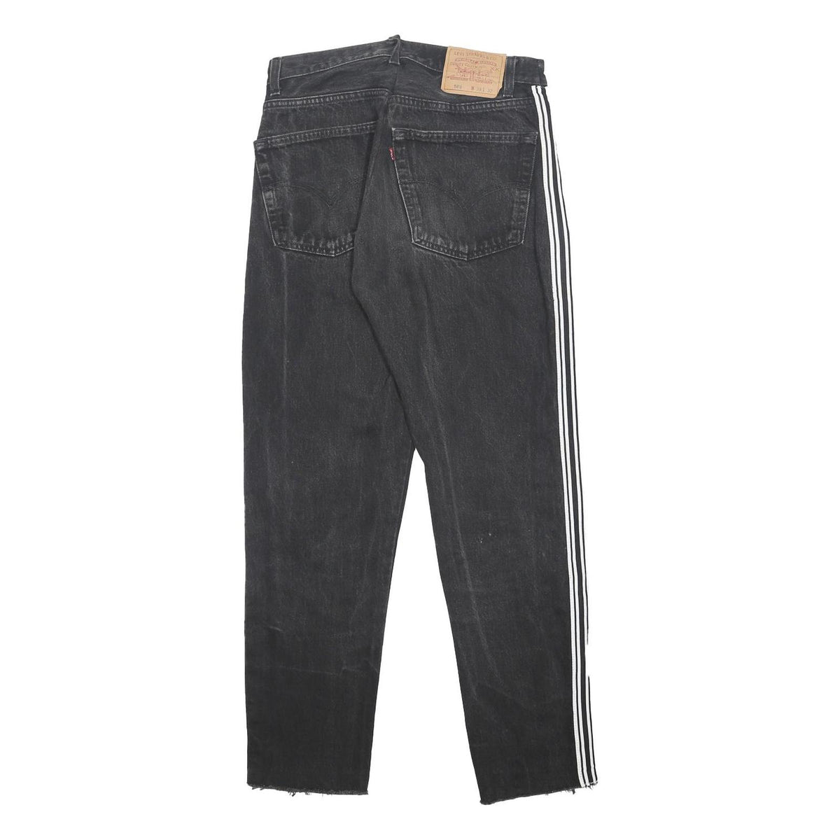 LEVI'S Womens Black & White Regular Fit Straight Leg Denim Cotton Medium W28 L28