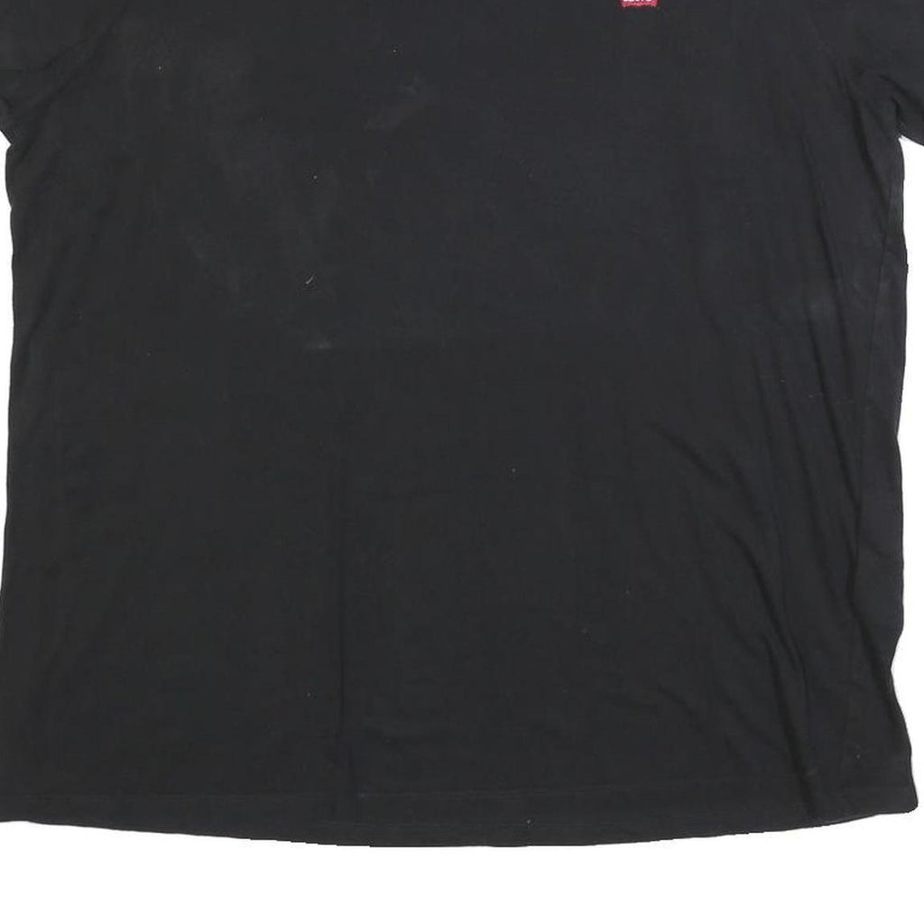 LEVI'S Womens Black Classic T-Shirt 2XL Short Sleeve Crew Neck Cotton Blend