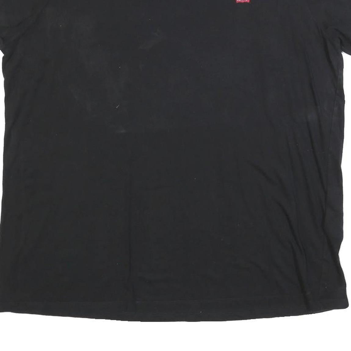 LEVI'S Womens Black Classic T-Shirt 2XL Short Sleeve Crew Neck Cotton Blend