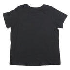 LEVI'S Womens Black Classic T-Shirt 2XL Short Sleeve Crew Neck Cotton Blend