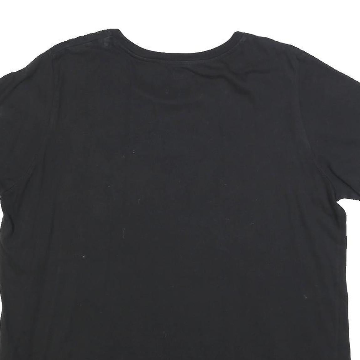 LEVI'S Womens Black Classic T-Shirt 2XL Short Sleeve Crew Neck Cotton Blend