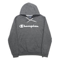 CHAMPION Mens Grey Pullover Hoodie M Cotton Blend Sportswear Sweatshirt
